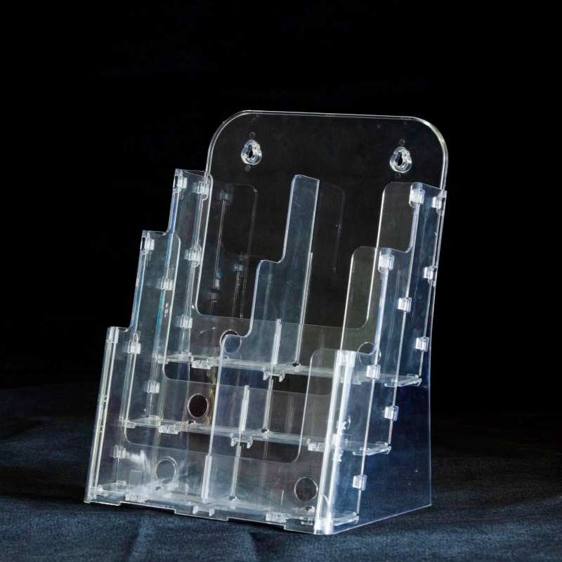 Custom 3 Tier Plastic brochure holders Wholesale